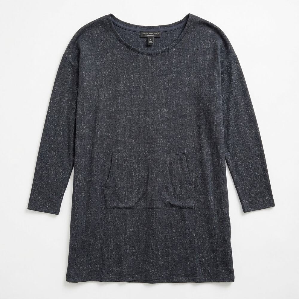 Jaclyn Intimates Pouch Pocket Pajama Dress Gray Soft Stretchy Womens Small